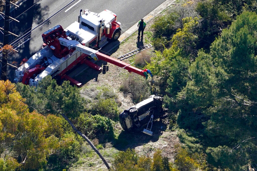 APTOPIX Tiger Woods Vehicle Crash